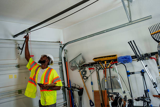 Professional Garage Door Installation technician working in San Joaquin, CA